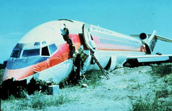 An aircraft crash due to wind shear